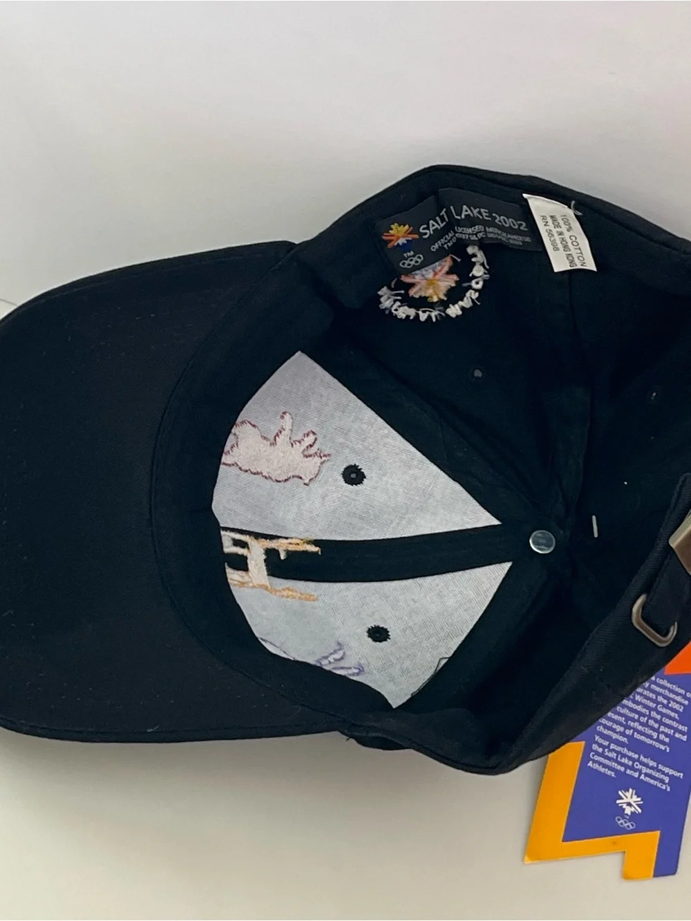 VTG 2002 Salt Lake City Winter Olympics Mascot Hat Black Snapback Embroidered